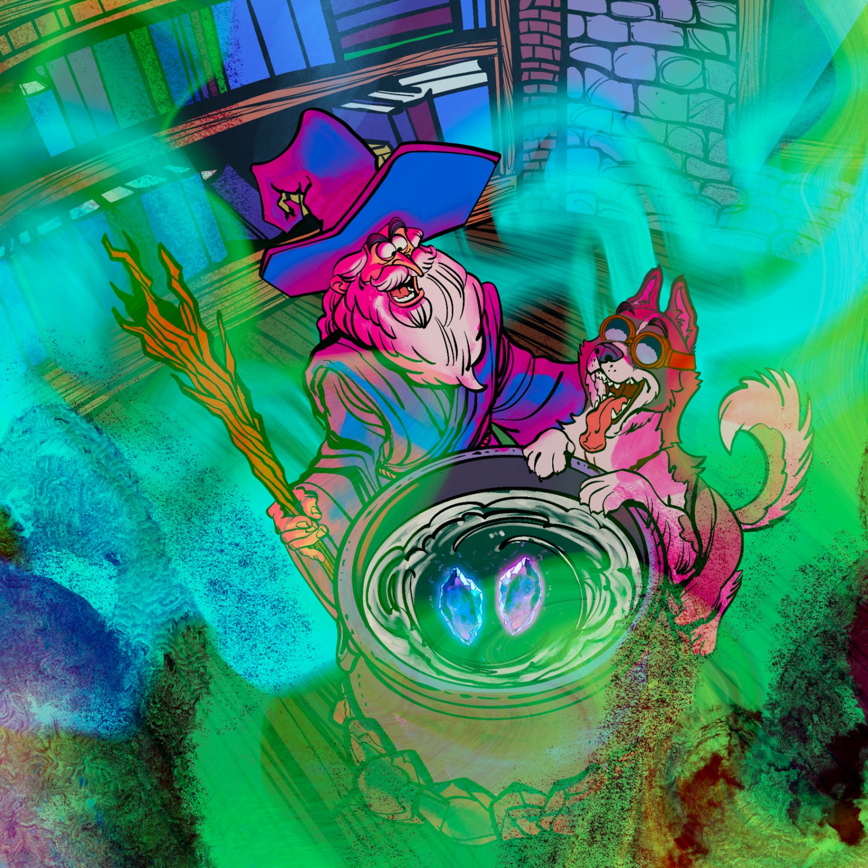 The Wise & Wacky Wizards illustration